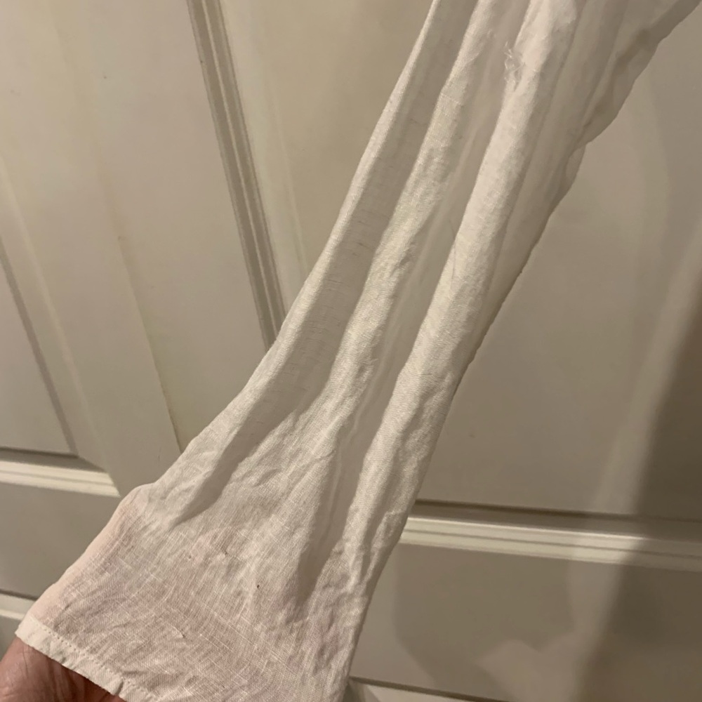 Sigrid Olsen Linen Tuxedo Blouse - image 2